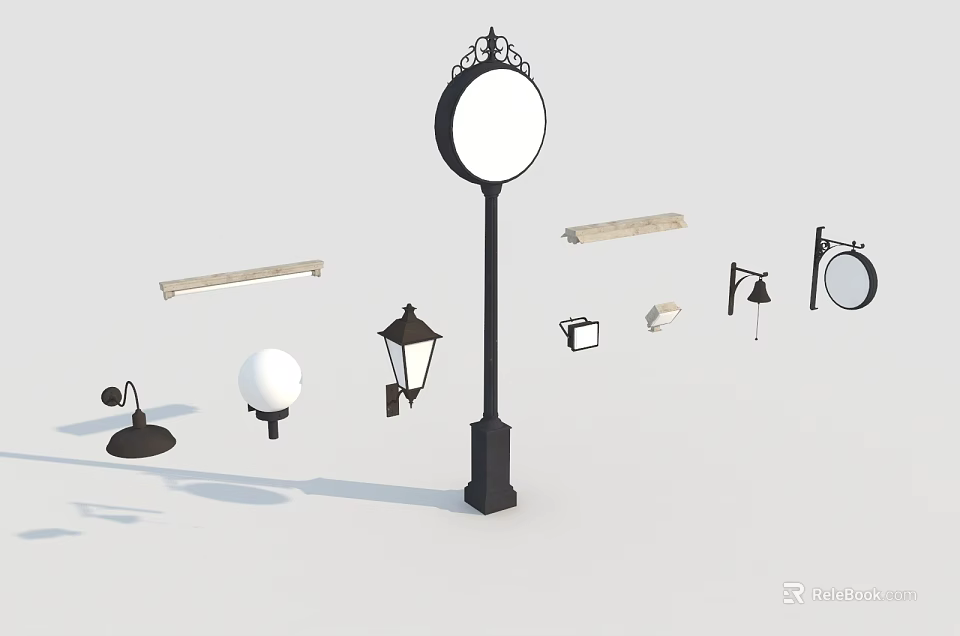 Various Stylish Wall Lamps with Different Designs for Home Interior Decoration 3d model 