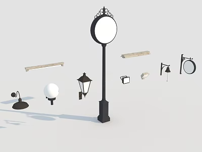 Various Stylish Wall Lamps with Different Designs for Home Interior Decoration 3d model