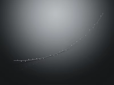 Curved Linear Decorative LED Light with Multiple Small Bulbs for Indoor Home Decoration 3d model