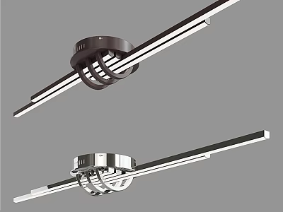 Modern Wall Lamps With Sleek Linear Design In Black And Silver Finish 3d model