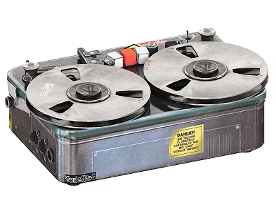 Vintage Analog Tape Recorder With Dual Reels And Classic Design 3d model