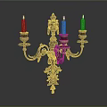 Golden Ornate Vintage Candelabra Lamp Featuring Decorative Carved Details And Elegant Lighting Design