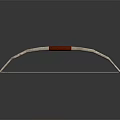 White Wooden Bow With Red Grip For Archery And Hunting Use