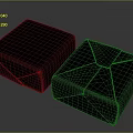 Two Blue Square Storage Boxes as Practical Household Items with Cross Straps Design