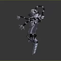 Futuristic Robot Character And Mechanical Creature 3D Model With Claw Hands And Geometric Design