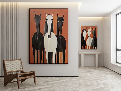 Modern Animal Painting Decorative Painting model