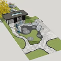 New Chinese-style Corridor Frame Garden Pavilion Corridor Frame 3d model