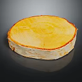 Natural Round Wood Slice With Visible Tree Rings And Smooth Natural Texture