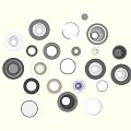 Collection of Different Modern Downlights and Spotlights in Black and White Frames