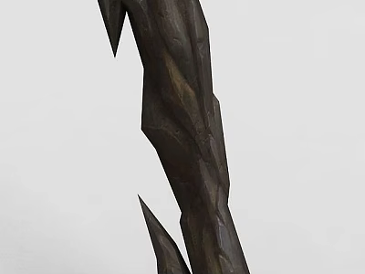 Tech Exhibition Hall Showcasing Innovative Modern Metallic Spiked Sculpture With Unique Design 3d model