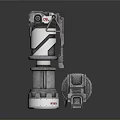 Futuristic Advanced Mechanical Sci Fi Weapon With Metallic Structure And Detailed Components 3d model