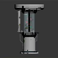Modern Laboratory Equipment With Circular Top Transparent Chamber Internal Components And White Base