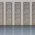 Decorative Hinged Doors With Intricate Ornate Patterns For Interior Design 3d model