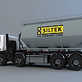 Modern Dangerous Goods Tank Transporter Heavy Truck Concrete Vehicle 3d model