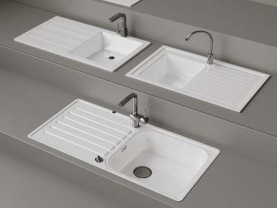 Bathroom basin integrated basin ceramic basin 3d model