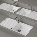 Bathroom basin integrated basin ceramic basin 3d model