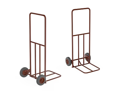Two Portable Metal Storage Shelving Units with Wheels for Easy Movement 3d model