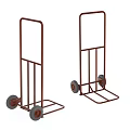 Two Portable Metal Storage Shelving Units with Wheels for Easy Movement
