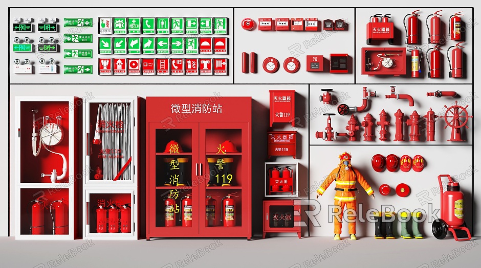 Fire fighting equipment safety exit fire extinguisher fire hydrant alarm model