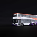 SBS Transit Double Decker Bus With Orange White And Purple Stylish Exterior
