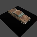 Old Rusty Vintage Classic Sedan Car With Retro Exterior And Aged Body Design