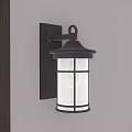 Modern Lantern Style Wall Sconce With Glass Shade And Metal Frame