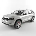 Silver Jeep SUV With Modern Exterior Design And Alloy Wheels Red Accents