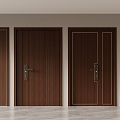 Double door entry door 3d model