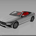 White Mercedes Convertible Car With Red Seats Sleek Body And Modern Design