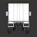 White And Gray BeamNGdrive Box Truck With Multiple Wheels Exterior Design