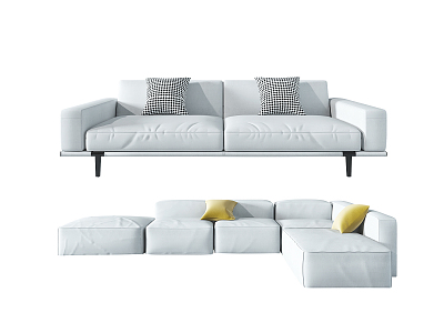 Modern Combination Sofa Multiplayer Sofa model