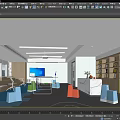 Modern Activity Room Office Exchange Activity Area 3d model