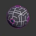 Innovative Sports Equipment Training Ball With Geometric Lines And Blue Glowing Dots