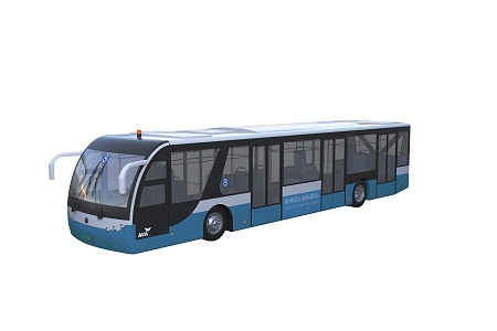 Airport car ferry bus car ferry bus simple model car 3d model