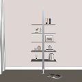 Modern Bookshelf Storage Rack Decorative Rack Storage Rack Display Rack Floor Bookshelf Metal Bookshelf 3d model