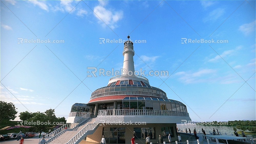 Modern Lighthouse Seaside Lighthouse 3d model