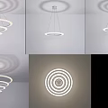 Modern Circular Ring Lighting Combinations with Multiple Layers and Shadow Effects 3d model
