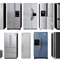 Modern refrigerator combination 3d model
