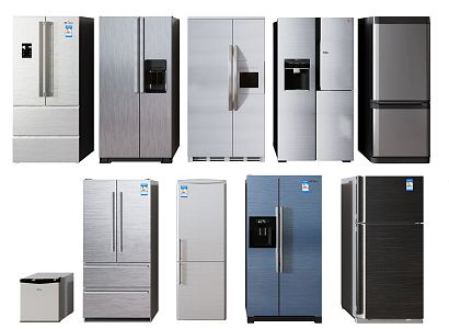 Modern refrigerator combination 3d model