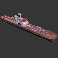 ship yacht ship warship 3d model