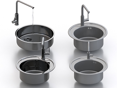 Sink stainless steel sink 3d model