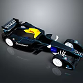 Sleek Black Renault Formula 1 Race Car With Qualcomm Shell Sponsors And Aerodynamic Design