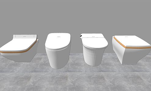 Modern toilet bowl smart toilet bowl combination 3d model