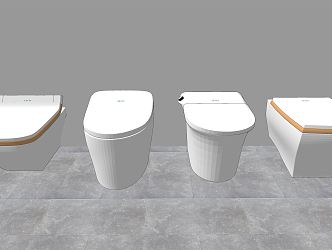 Modern toilet bowl smart toilet bowl combination 3d model