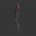 Futuristic Robot Character In Metallic Armor With Mechanical Joints And Sci Fi Details