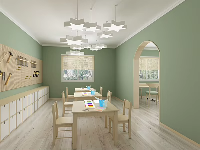 Modern manual room manual activity room 3d model