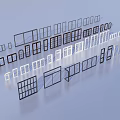 Common door and window combinations 3d model