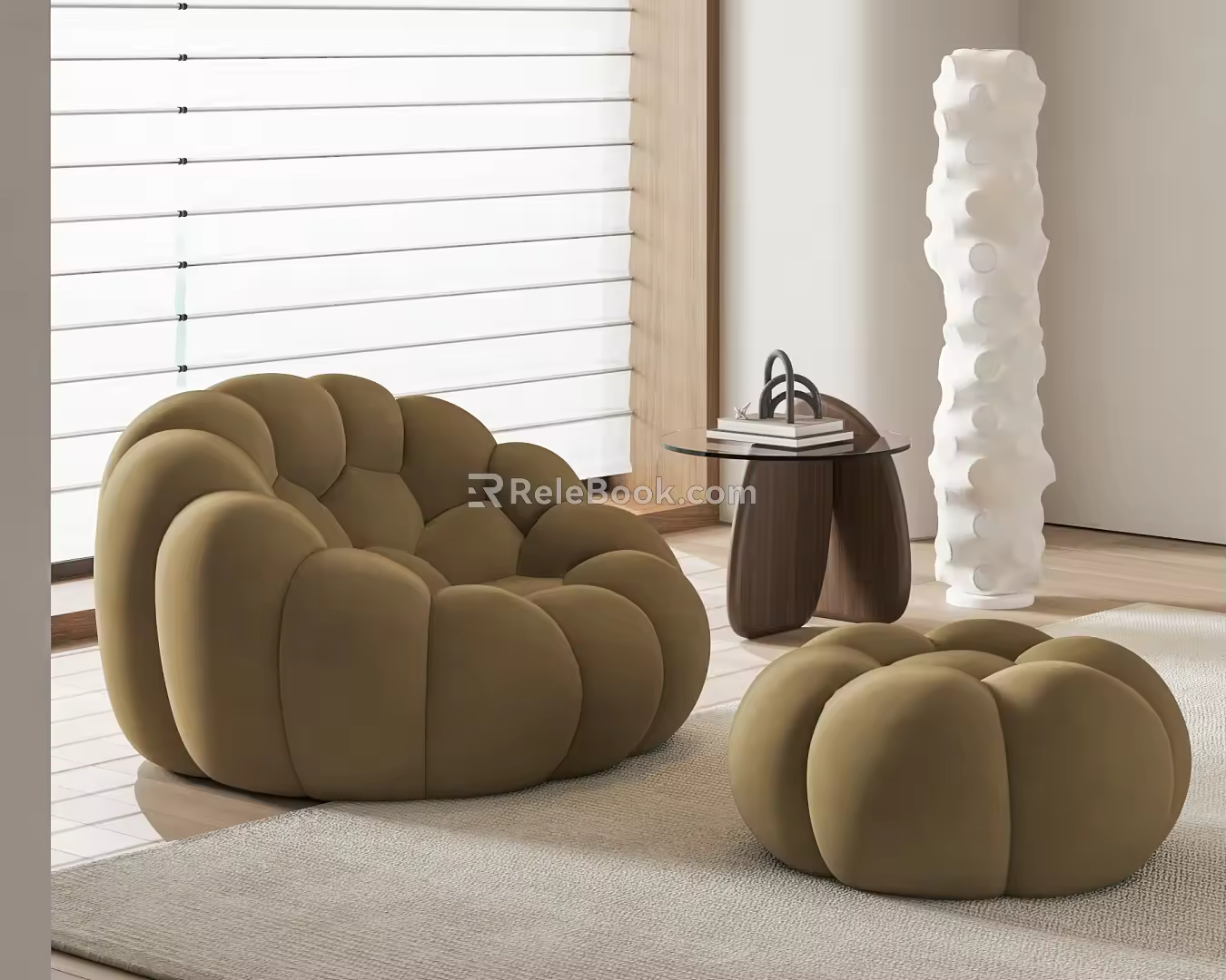 Bubble Sofa Lazy Sofa Floor Lamp Pedal 3d model