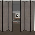 Modern Folding Glass Doors With Neutral Tones For Bedroom Interior Design