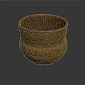 Hand Carved Pottery Bowl With Intricate Patterns Two Tiered Structure And Textured Surface 3d model